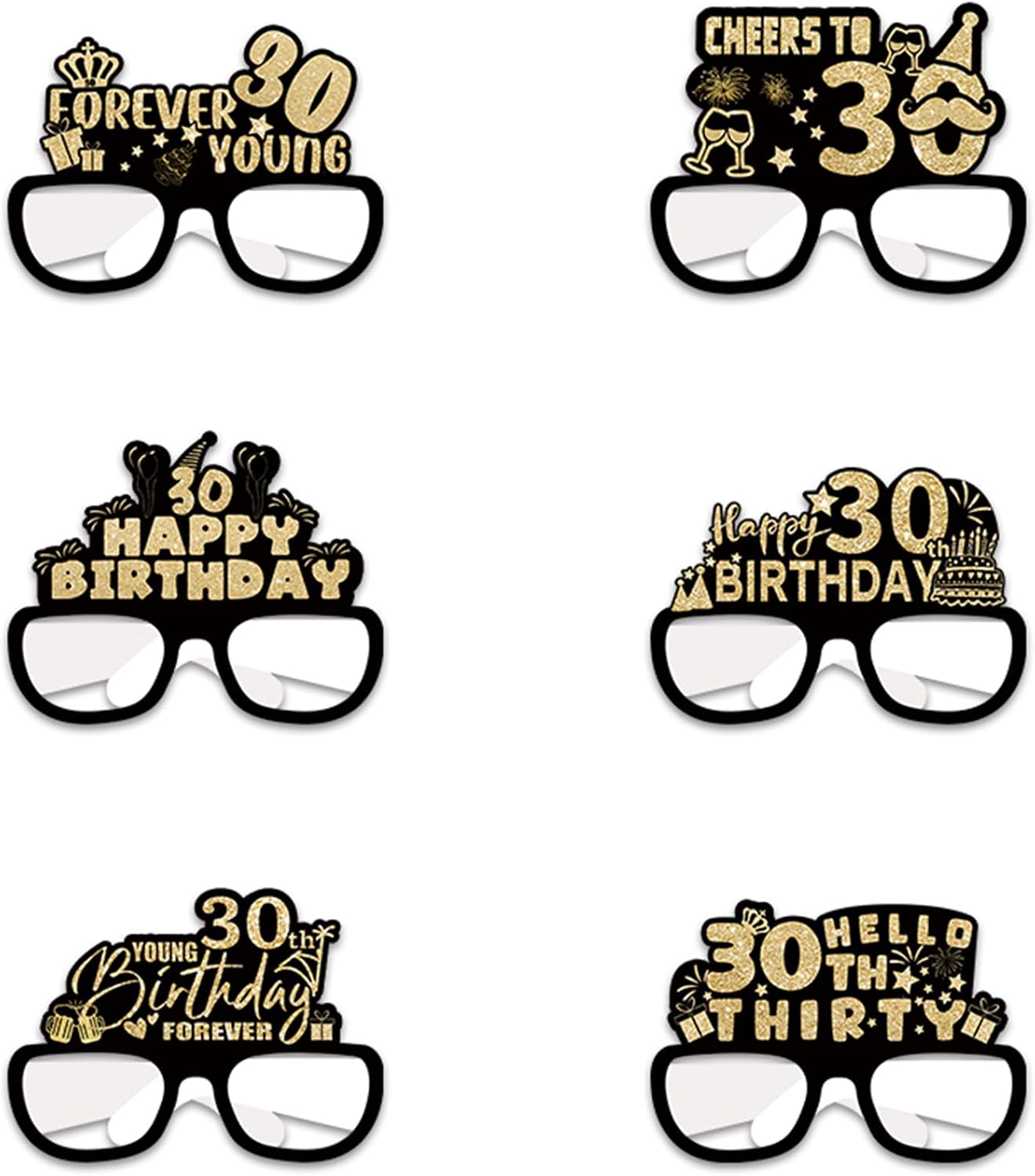 Birthday Party Eyeglasses Decorations Birthday Sunglasses Paper Glasses for Men Women