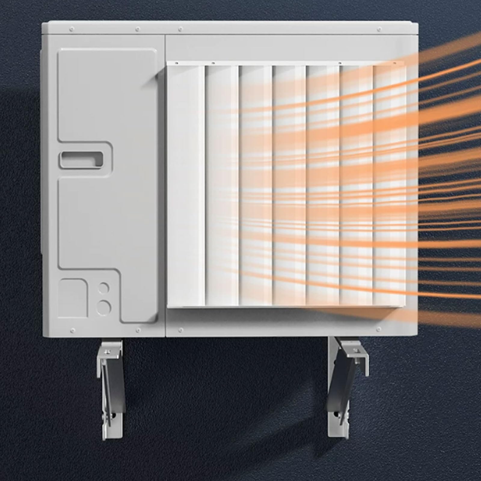 Deflettore Vento per Condizionatore Esterno,Deflettore unità AC Esterna Condizionatore d'Aria,Deflettore per unità Esterna Climatizzatore,PVC Anti Ruggine,Antideformazione,Bianco