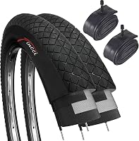 Fincci BMX Kerékpár Gumi Szett 20 x 1.95 Méretben - 2 db Fekete Külső Gumi Belső Tömlővel, Schrader Szeleppel, Gyerek és MTB Biciklikhez 1