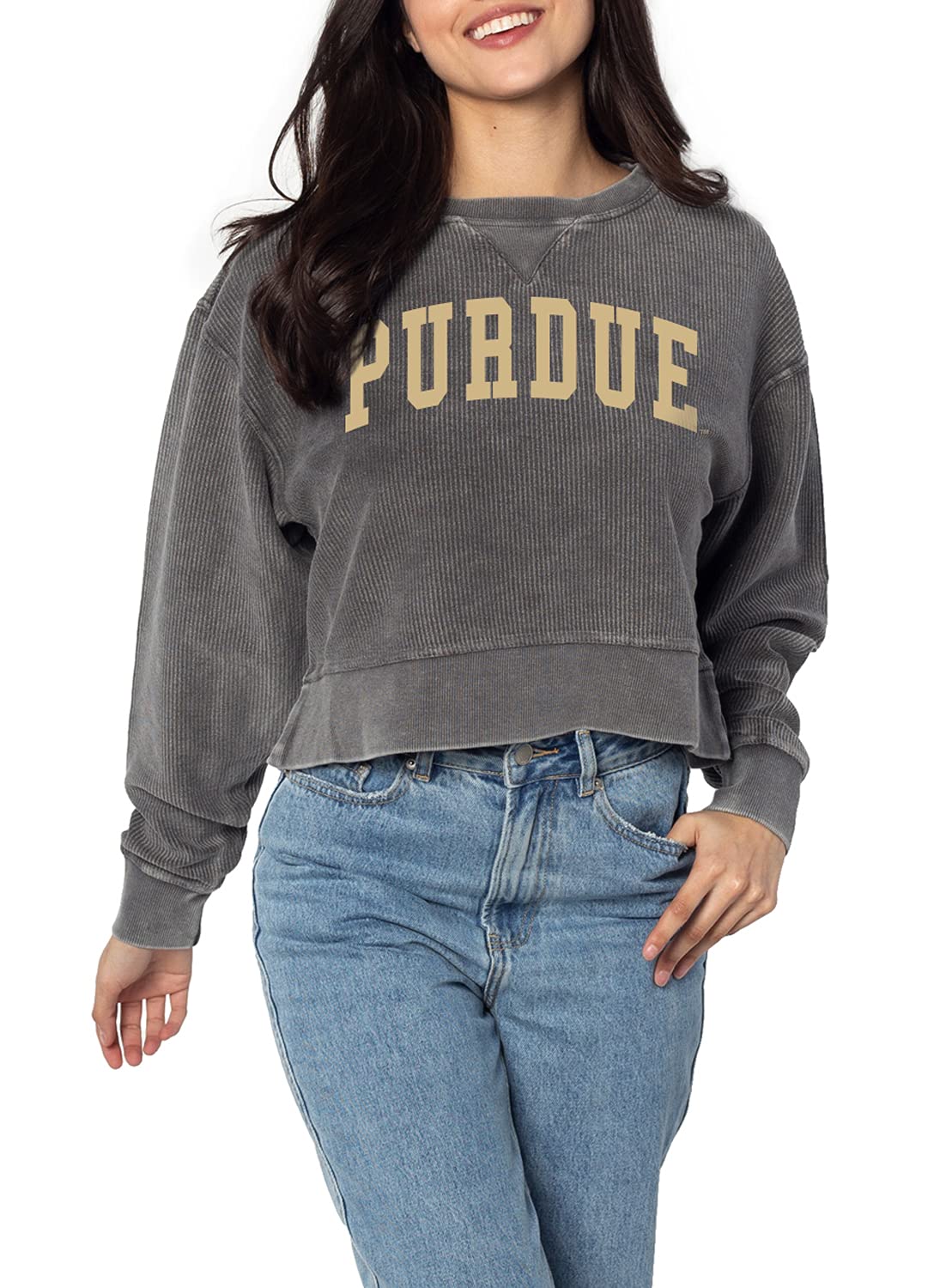 chicka-d NCAA womens Corded Boxy Pullover