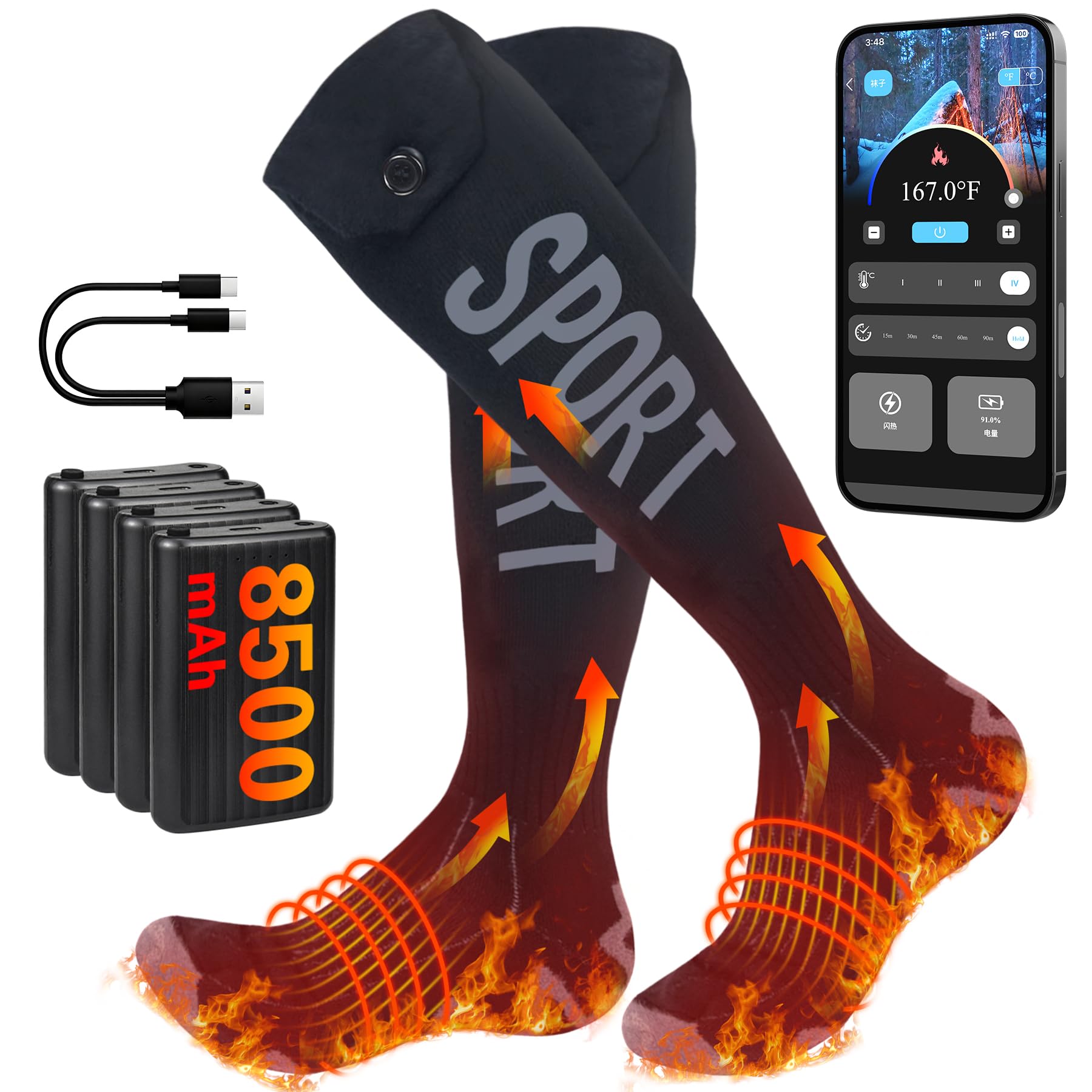 MENOLY Heated Socks