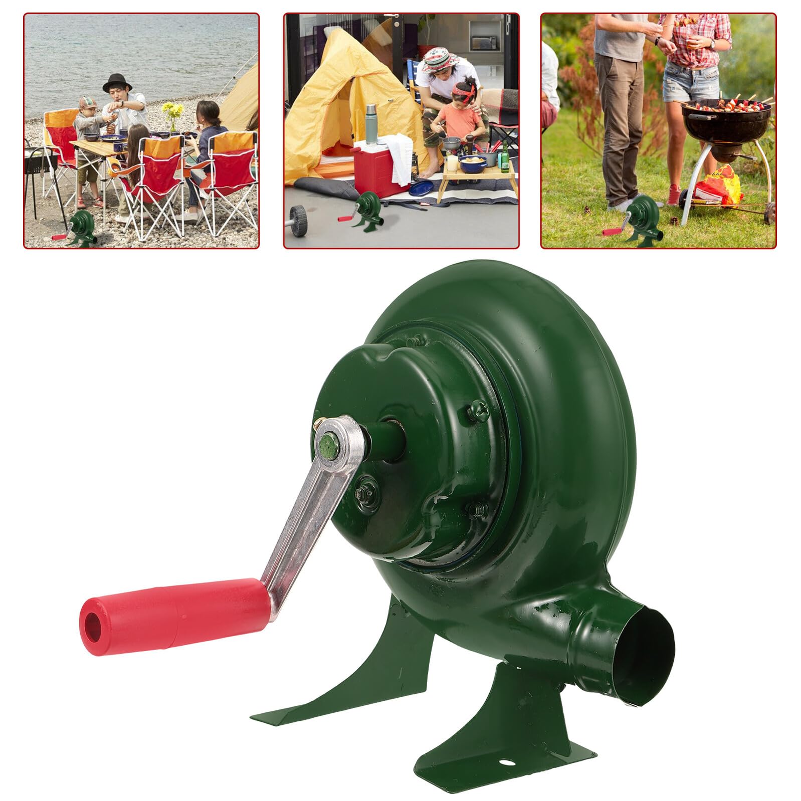 GANAZONO Ventola per Barbecue Manuale Portatile Soffiatore Mano per Grill Campeggio Fornello e Bbq Leggera e Durevole per Accendere Carbone Senza Cenere Volante