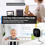 TP-Link Tapo 2K Indoor Home Security WiFi Camera, Up to 30ft Night Vision, Privacy Mode, Sound & Light Alarm, Up to 512 GB microSD Card Slot, Two-Way Audio, Works w/Alexa and Google (Tapo C110)