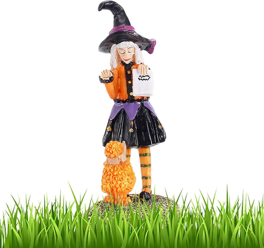 Amazon.co.jp: 収集可能な魔女のフィギュア - ハロウィン魔女像樹脂の