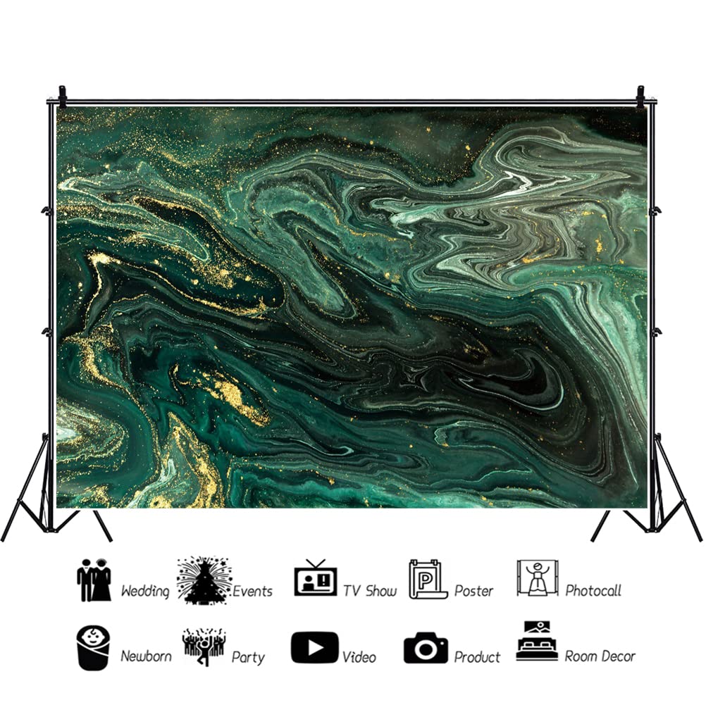 Telón de fondo de fotografía con textura de mármol verde esmeralda de 10 x 8 pies, fondo de fotos de feliz cumpleaños, fondo de fotos de mármol verde esmeralda, arena movediza, fondo de arte