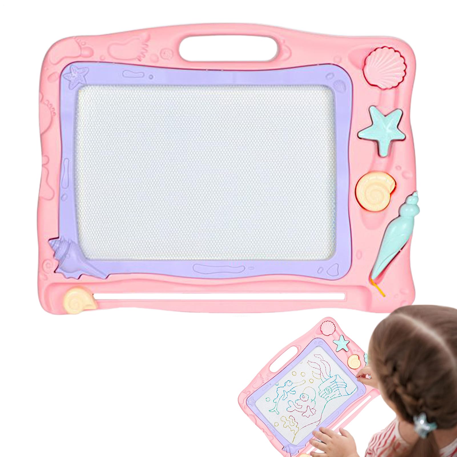 Lavagna Disegni Bambini Educativo Pittura Dimensioni Grandi | Lavagna Magnetica da Disegno Regalo Bambini Natale Capodanno Compleanno