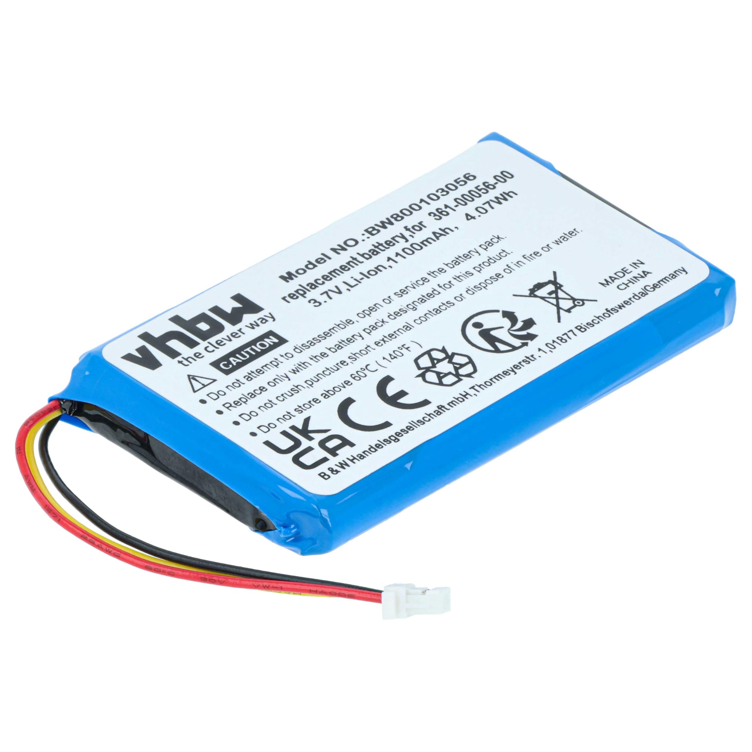 vhbw Bateria zamienna do Mitac Mio 1ICP6/35/51, 523450A1 do nawigacji GPS (1100 mAh, 3,7 V, litowo-jonowa)
