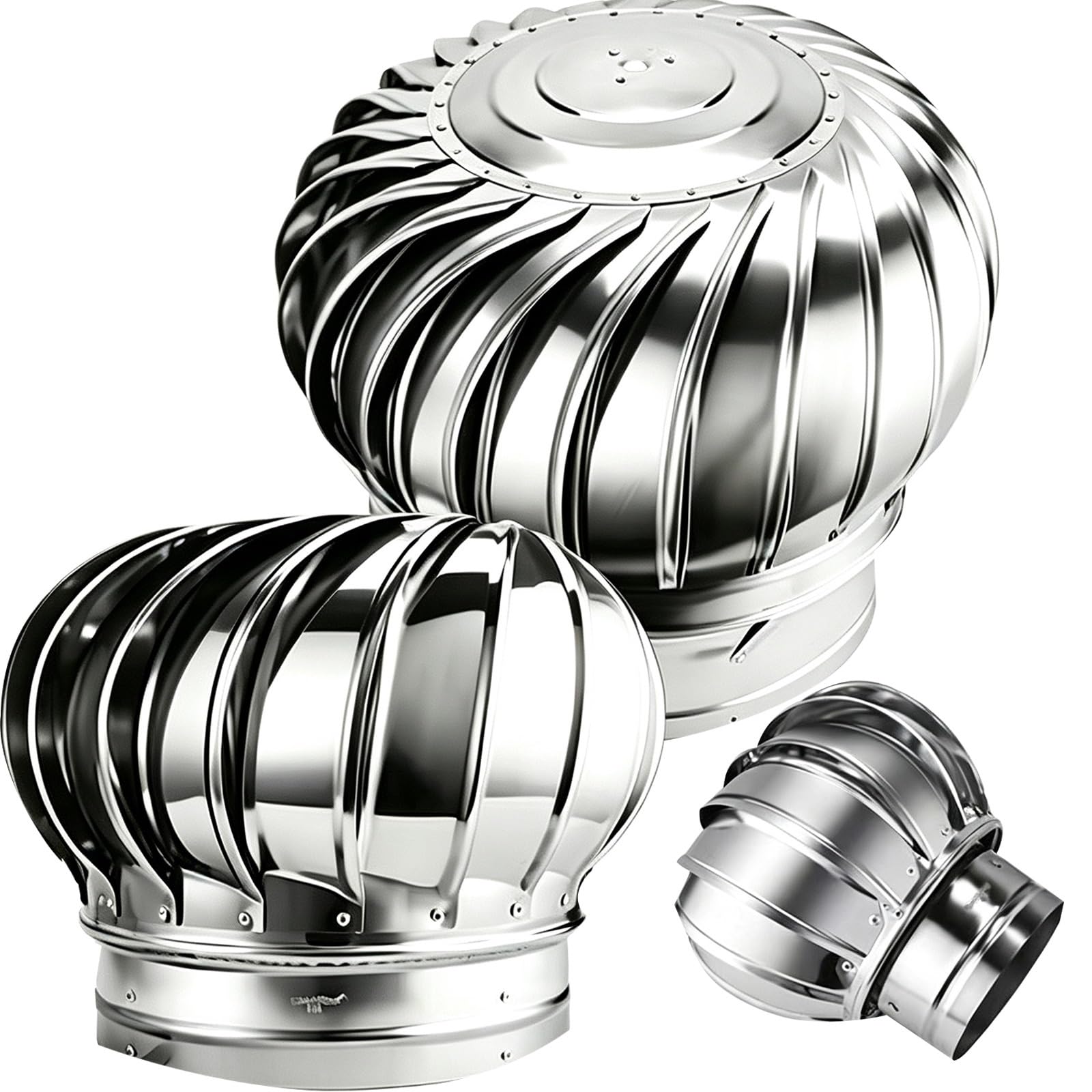 1 Uds 10 Pulgadas,14Pulgadas,18Pulgadas,Salida De Ventilación De Aire Viene | Alimentada Por Viento, Resistente A La Intemperie, Acero Galvanizado, Resistente A La Lluvia.(250mm/10in)