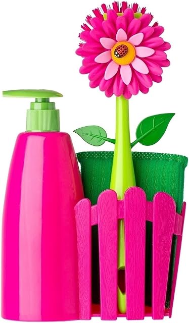 VIGAR Flower Power Spülset mit Spender Pink