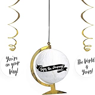 Amscan Grad Globe Honeycomb Decoration Set | Party Favor | 1 Set