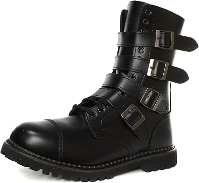 Amazon.com: Grinders Quad CS 14 Ojal Hebilla Unisex Acero Toe Derby Botas :  Ropa, Zapatos y Joyería