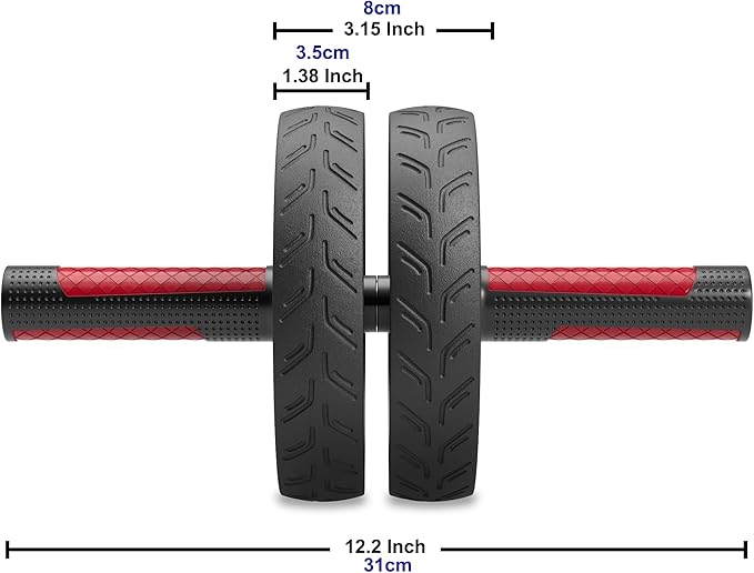 The black & red color scheme of the Readaeer Metal Handle Ab Roller Wheel adds a stylish touch to your home gym setup. Its ergonomic design ensures proper form and technique while performing abdominal exercises, helping to minimize the risk of injury. Whether you are looking to enhance your core strength or simply want to add variety to your workout routine, this ab roller wheel is a versatile and effective piece of equipment for achieving your fitness goals. Description by ChatGPT.