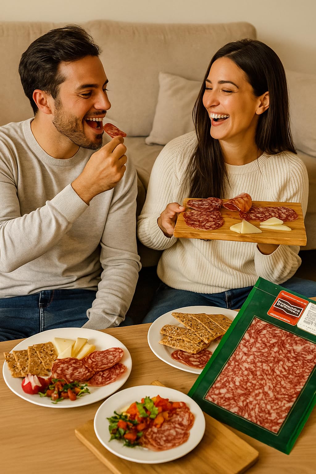 Salchichón Ibérico de Bellota 50% Raza Ibérica loncheado. Salchichón Bellota Ibérico loncheado envasado al vacío. Contiene 5 sobres x 100 grs (500g) Embutidos ibéricos. Salchichón Ibérico Salamanca.