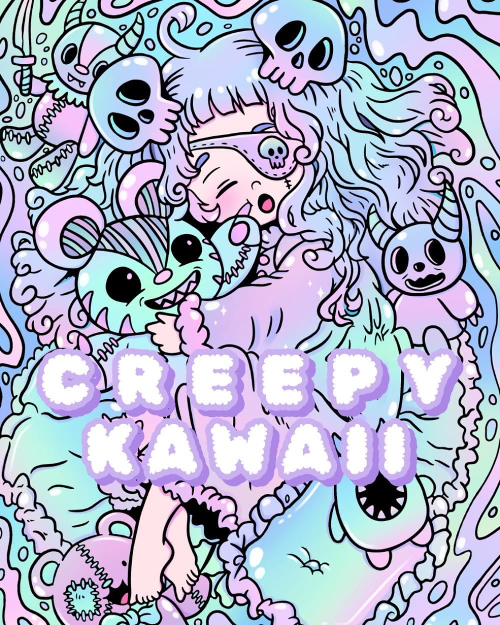 Creepy Kawaii Coloring Book : Detailed Kawaii Pastel Goth Coloring Book For Teens & Adults - Cute & Creepy Horror Coloring ( English Edition )