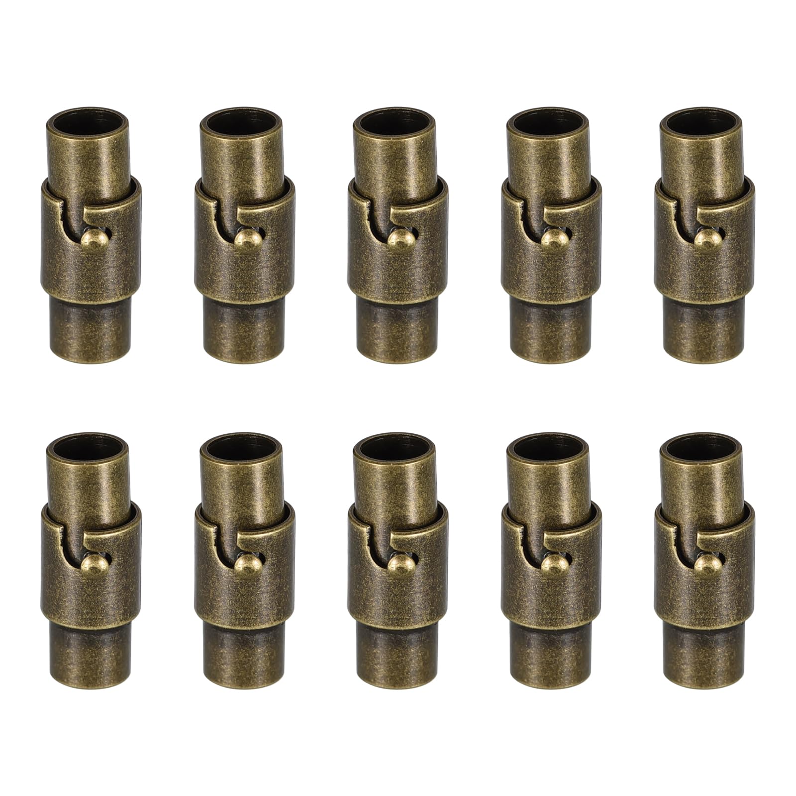 QUARKZMAN 4pz Fermagli Metallo 8mm Corda Terminale Cappuccio Chiusure Braccialetti Tappo Perline Terminatori Cordone con Viti Ricerca per Nappe Gioielli Fare Borsa Cinturino Fai Da Te, Oro