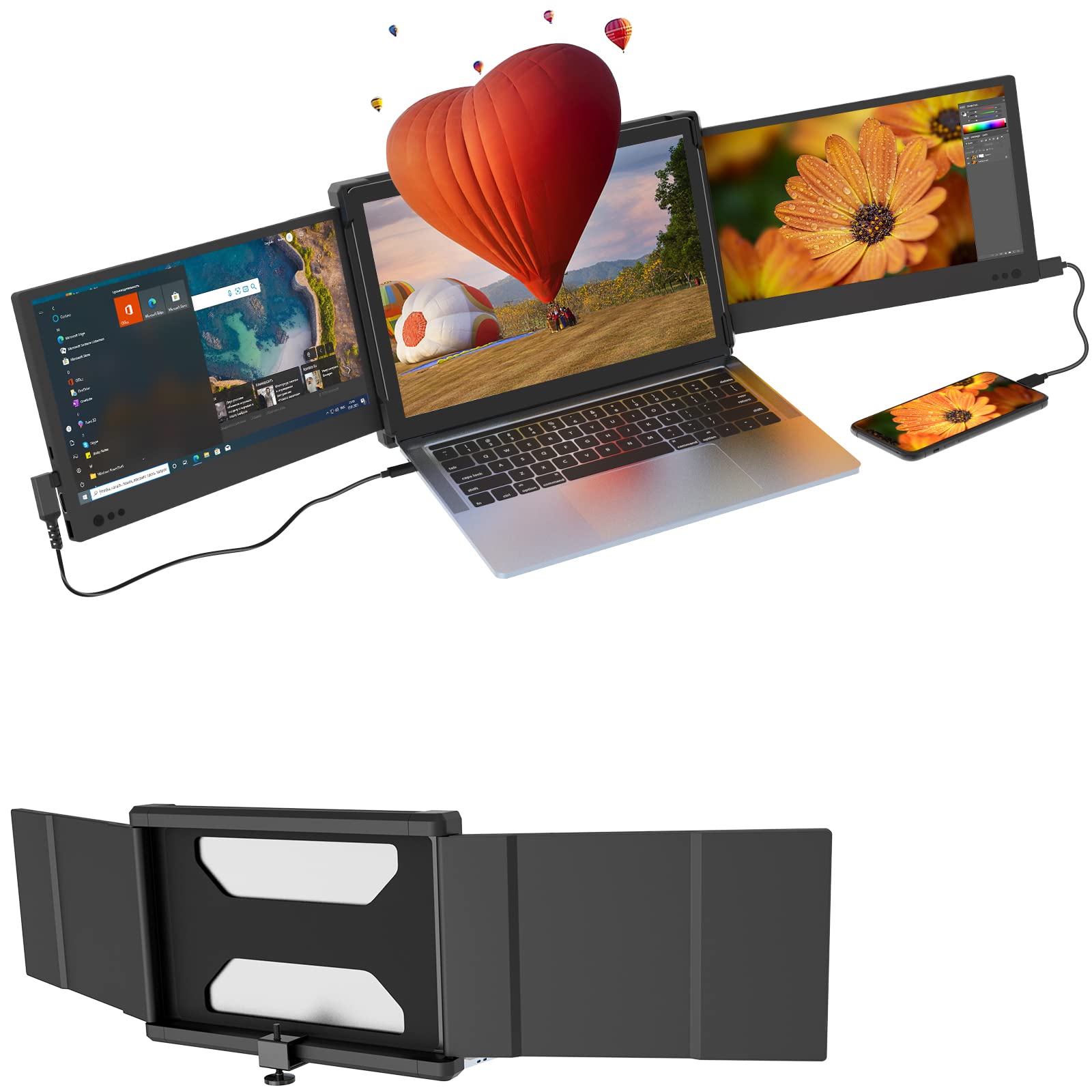 Laptop Screen Extender 1080P Rotating 