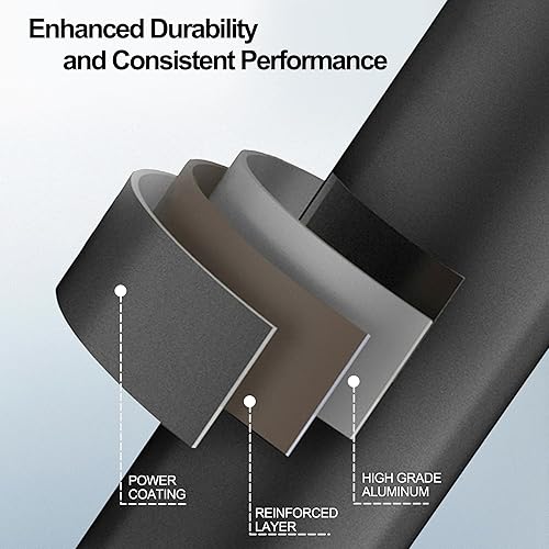 Miniatura 4 de Bate de béisbol, bate de entrenamiento de aluminio con una mano de 17 pulgadas, bate de sóftbol, hogarcocheautodefensa, práctica de bateo, bate de
