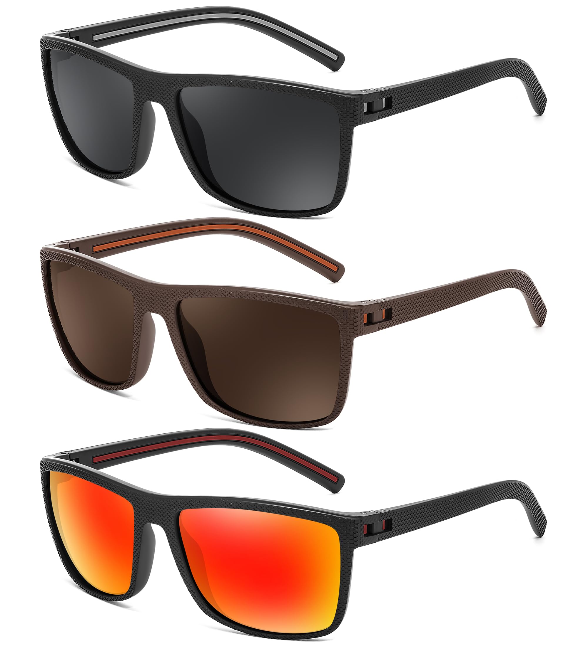 FEISEDY Polarized Sunglasses for Men and Women Lightweight Frame Sun Glasses with UV400 Protection for Driving Fishing B0301