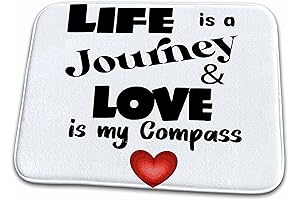 Bathroom Bath Rug Mat - My Heart Points the Way to True Love