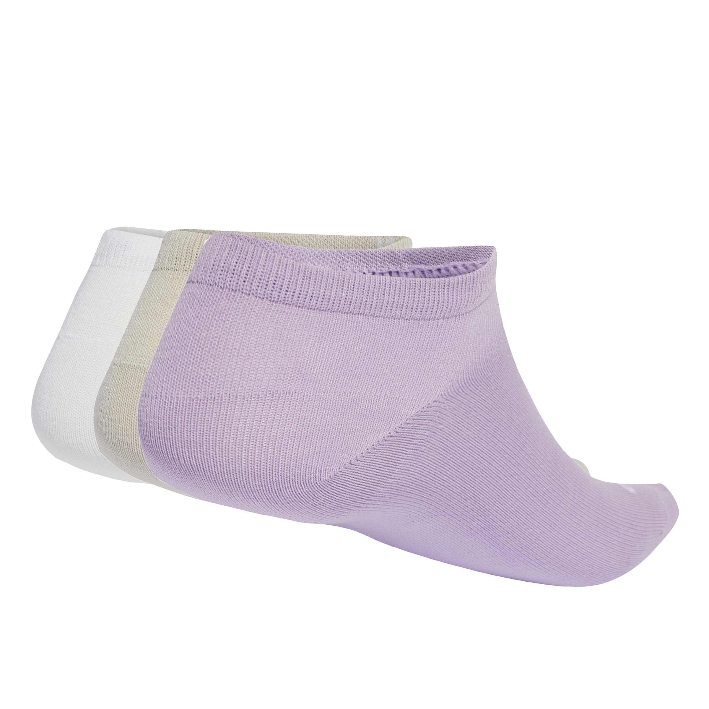 adidas Uniseks Thin Linear Low-Cut Socks 3 Pairs, Powder Plum/White/Halo Mint, 8.5-10