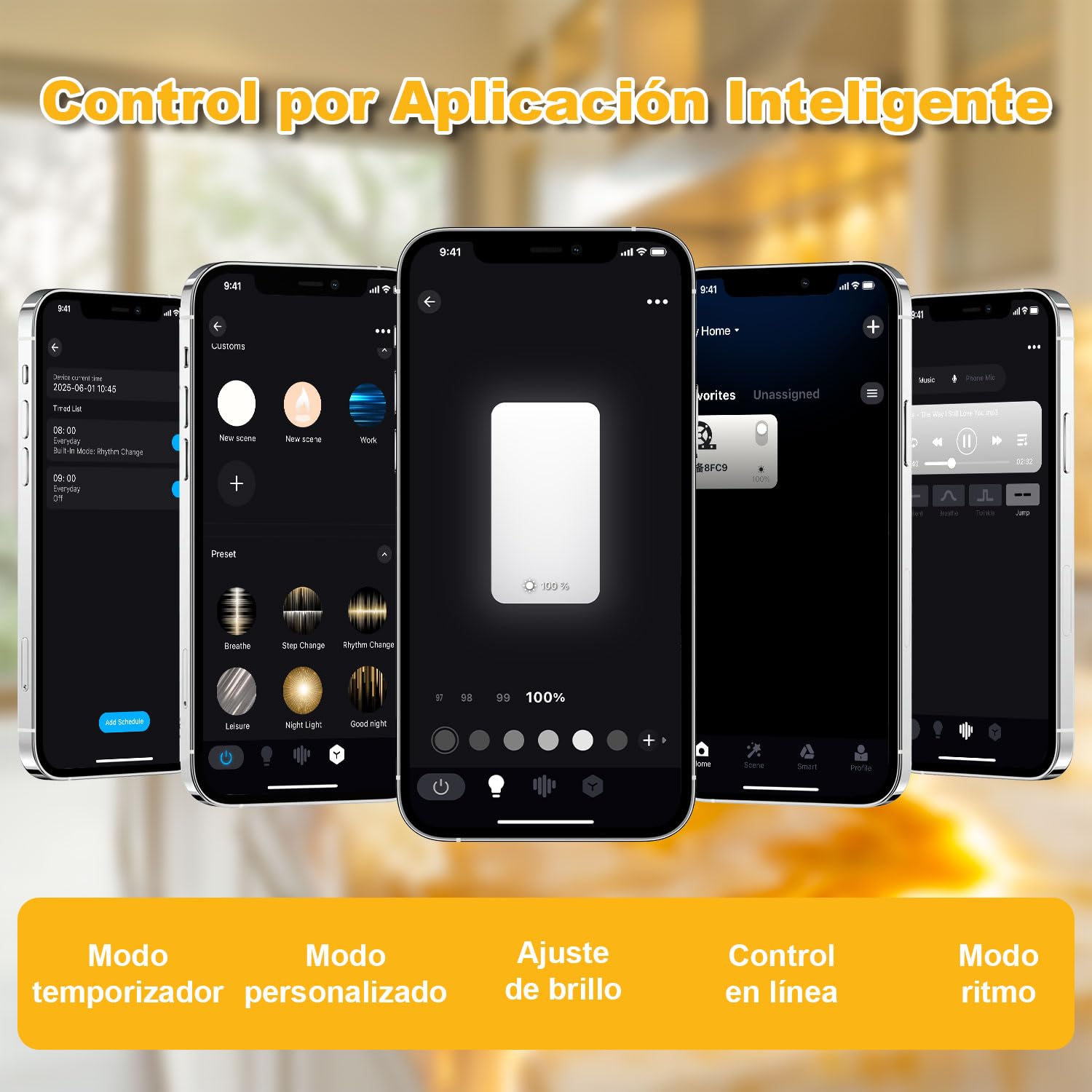 Retroiluminación LED suaves Luz cálida 3000K 24V 36W, Panel LED Regulable Compatible con Alexa, Luz Flexible con Mando y Control por APP, 50x25 cm para Mármol, Ónix y Encimeras de Cuarzo (4 Pack)