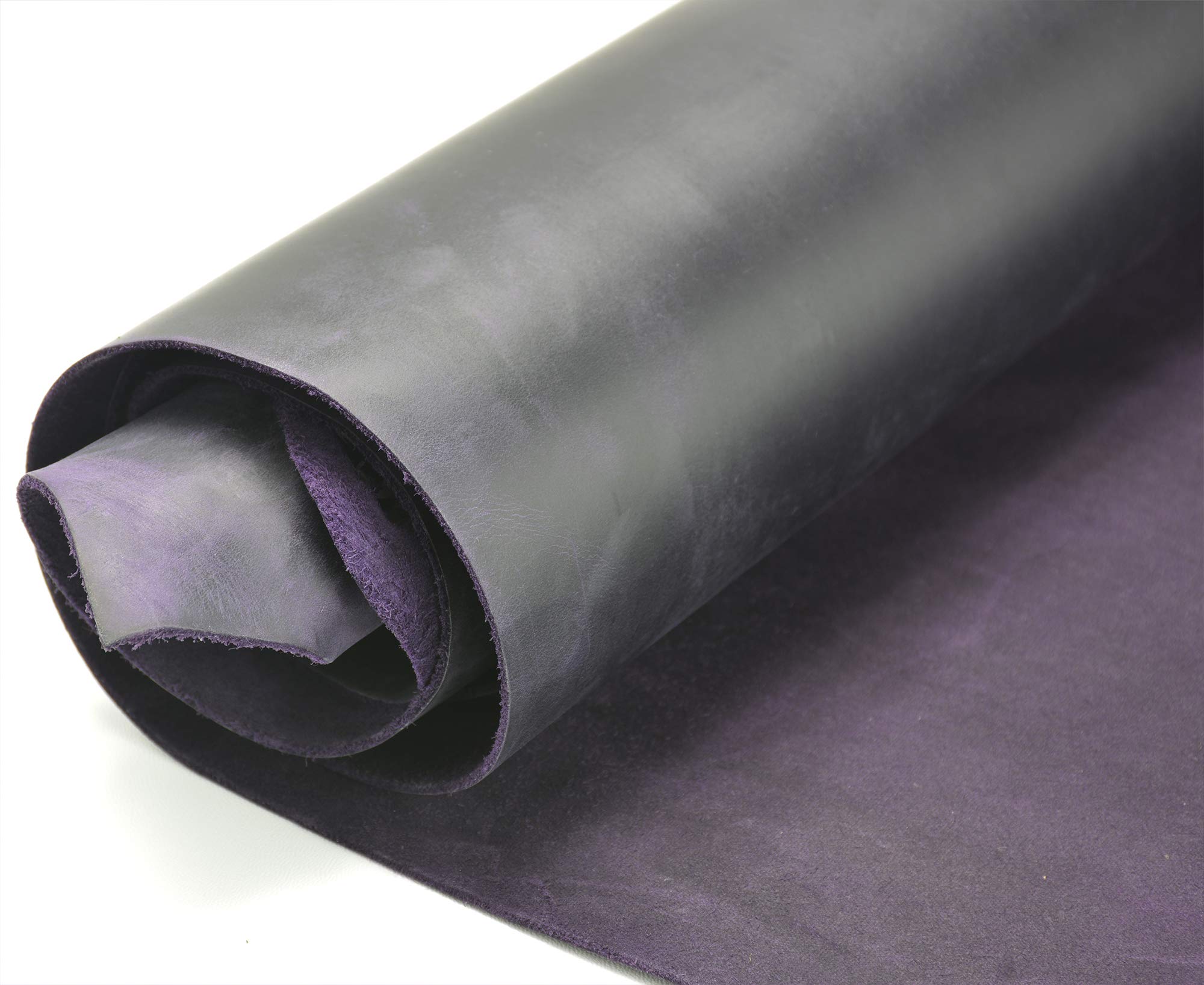 Leather Shapes 1.8-2.0mm Thick LeatherCraft Cowhide Leather for Crafts/Tooling/Sewing/Hobby Workshop Handmade Supply (Purple, 6"x12")