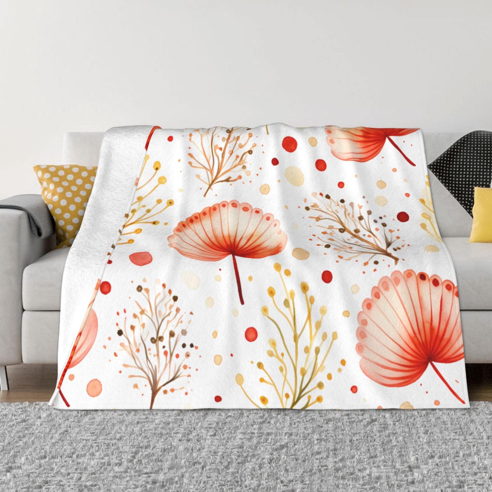 Couverture pelucheuse en flanelle grand lit 203x152 cm jeté de canapé imprimé