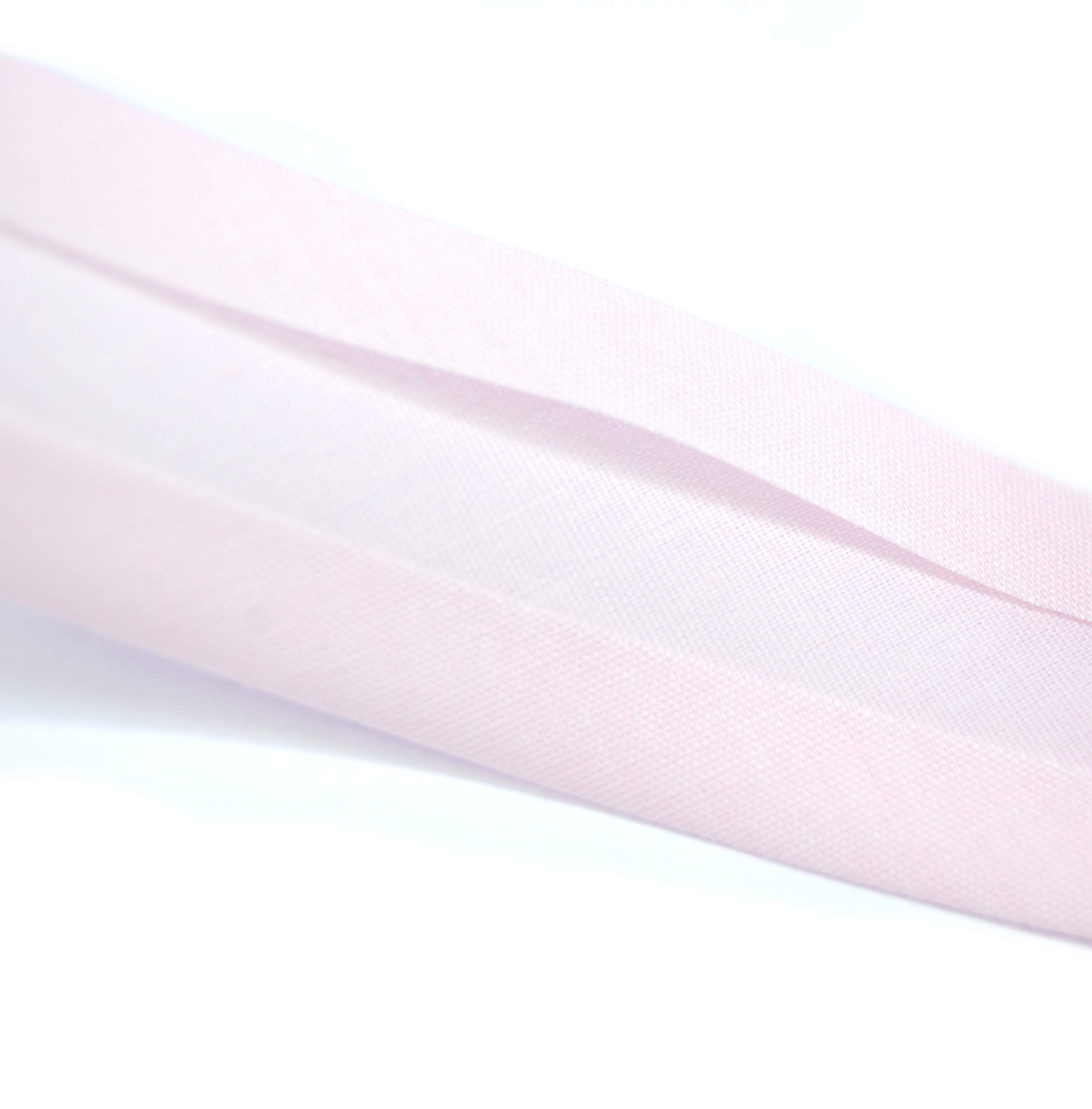 Bias Binding/Tape- Polycotton -Trim, Edging, Quilting, Bunting, Arts & Crafts (Polyester & Cotton Blend) (25mm Baby Pink, 3m - 300cm)