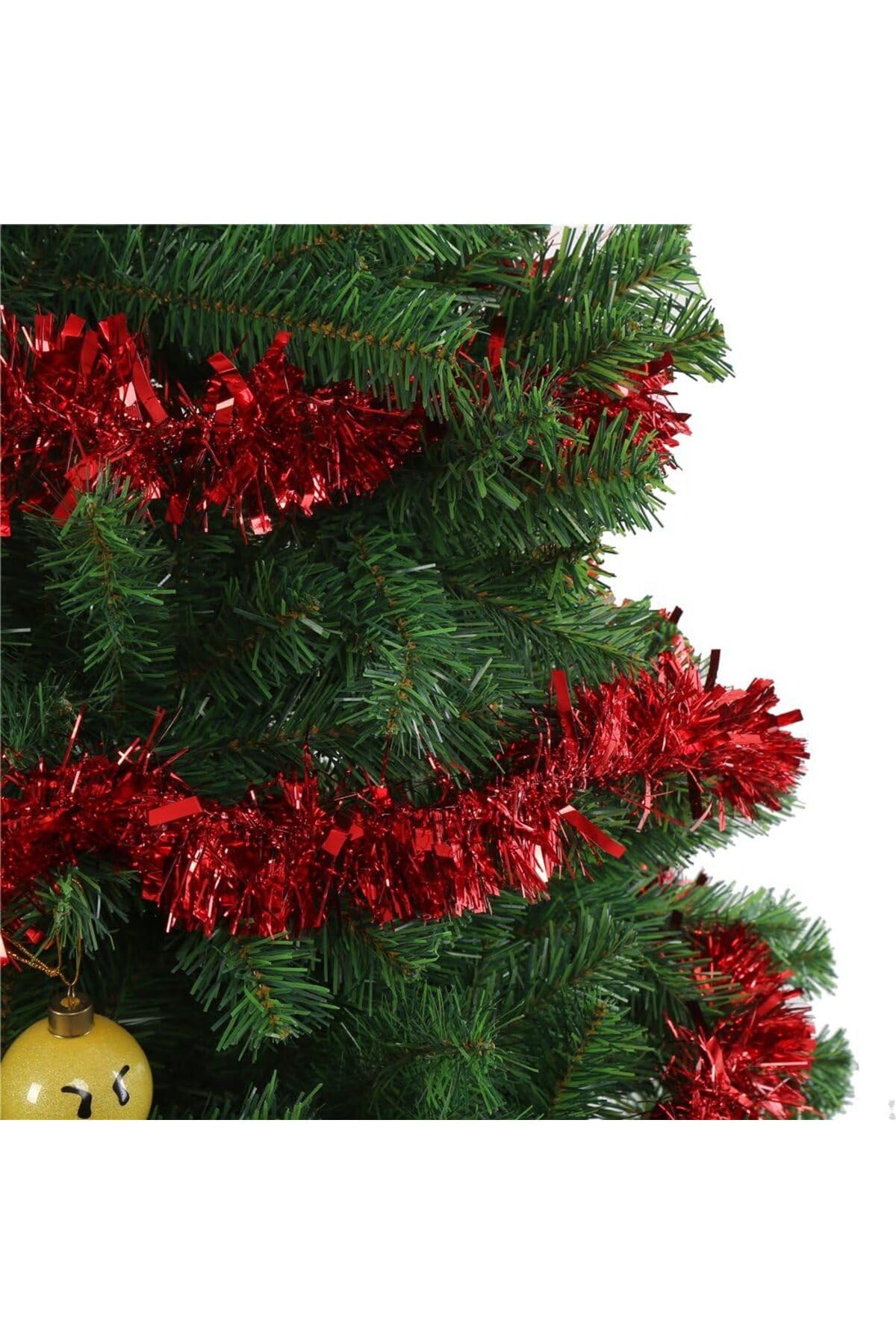 Yenigeldi 1 Adet 1.7 Metre Kırmızı Kalın Yılbaşı Püskül Süsü Tinsel Garland,Süs T77, Kırmızı