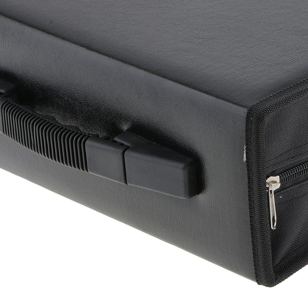 400Disc Uchwyt CD Etui DVD Przechowywanie Portfel VCD Organizer Czarna torba ze skóry PU