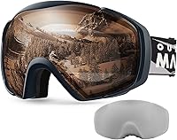 Vista 21 de OutdoorMaster Gafas de esquí con cubierta, gafas de nieve para snowboard OTG antivaho