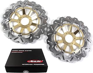 Rotor de disco de freio frontal Arashi para HONDA CBR1100XX 1999-2007 / X ELEVEN 1100 2000-2003 / CB1300 2001 2002 Acessórios de substituição para motocicleta CBR 1100 XX CBR1100 1100XX CB 1300 Gold 2004 2005 2006