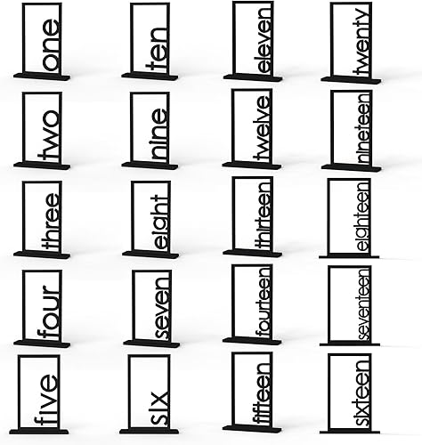 Miniatura 7 de Números de mesa de madera del 1 al 10, letreros de números de mesa de boda con soporte, perfectos para eventos de fiesta y recepción de catering