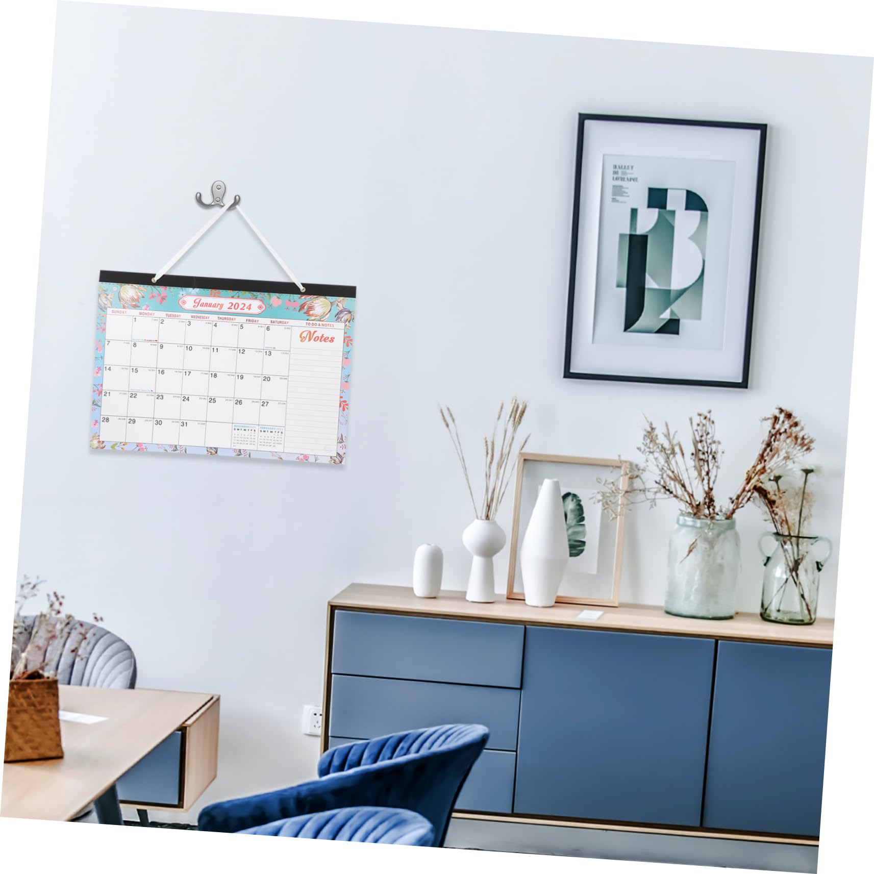 TEHAUX 2stücke Wandkalender Mit Feiertagen Praktischer Monatskalender Für Büro Und Zuhause Zur Zielverwirklichung Und Planung Klare Druckqualität Langlebige Materialien