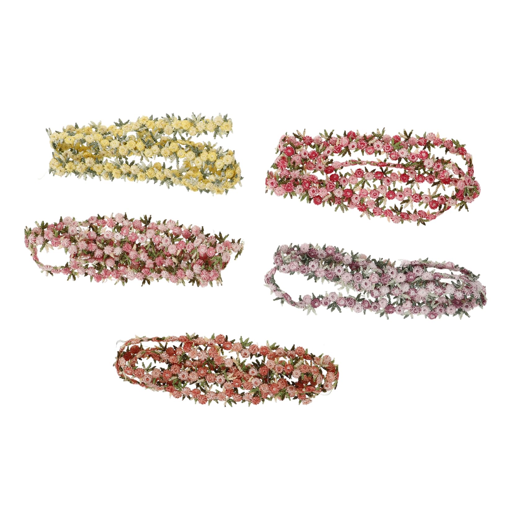 NUOBESTY 15rollen Dekorative Spitzenborte Für Haarschmuck Farbige Blumenborte Hochwertige Stoffbesätze Für Kleidung Vorhänge Und Bastelprojekte Blutrot