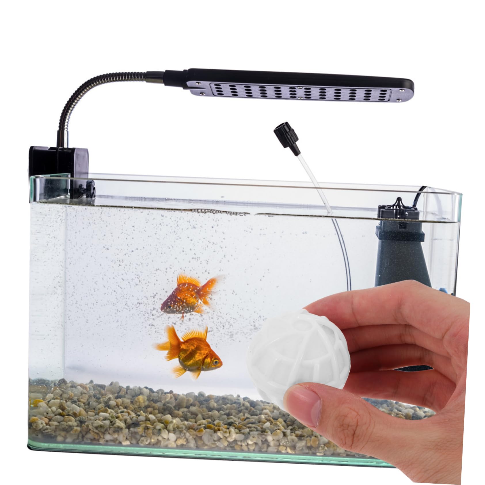 BESPORTBLE 100 Piezas Material De Filtro De Tanque De Peces Acuario Bio Bolas Filtro De Pecera Bolas De Filtro De Piscina Filtro De Tanque De Tortuga Pequeña Bola De Filtro Abdominales