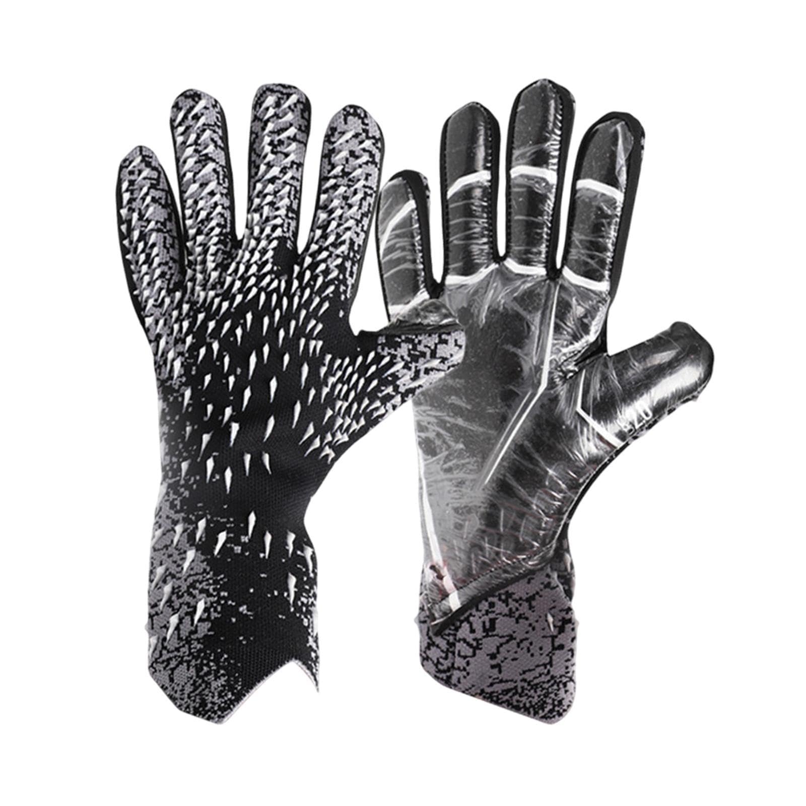 Goalkeeper Gloves Thickened Anti Slip Soccer Gloves for Outdoors Team Sports Black Size 7-image-30