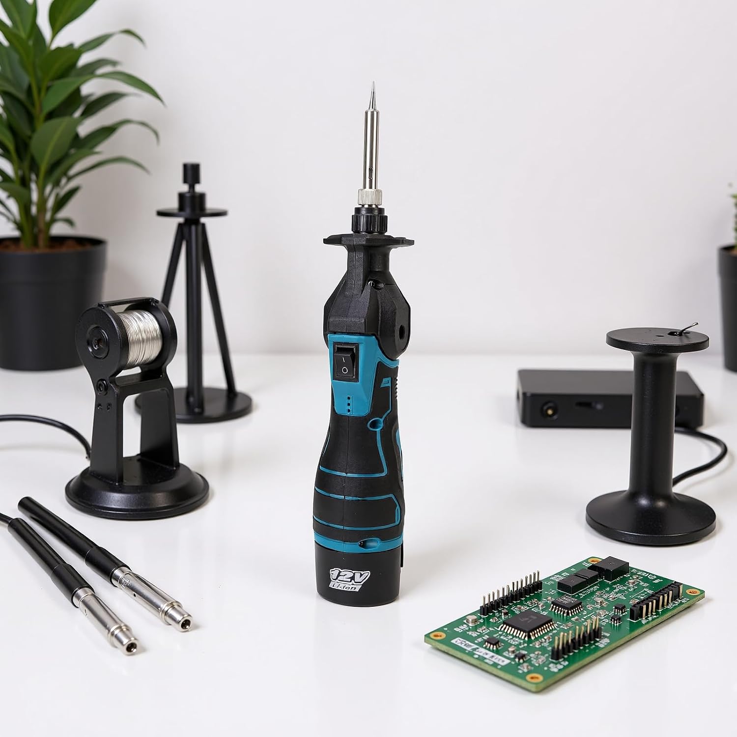 Cordless Soldering Iron, 30W 400C Adjustable Temperature Rechargeable Soldering Gun with 1200mAh Lithium Battery and Fast Heating, for PCB Repair DIY Jewelry Making (2 Battery US Plug 110V)