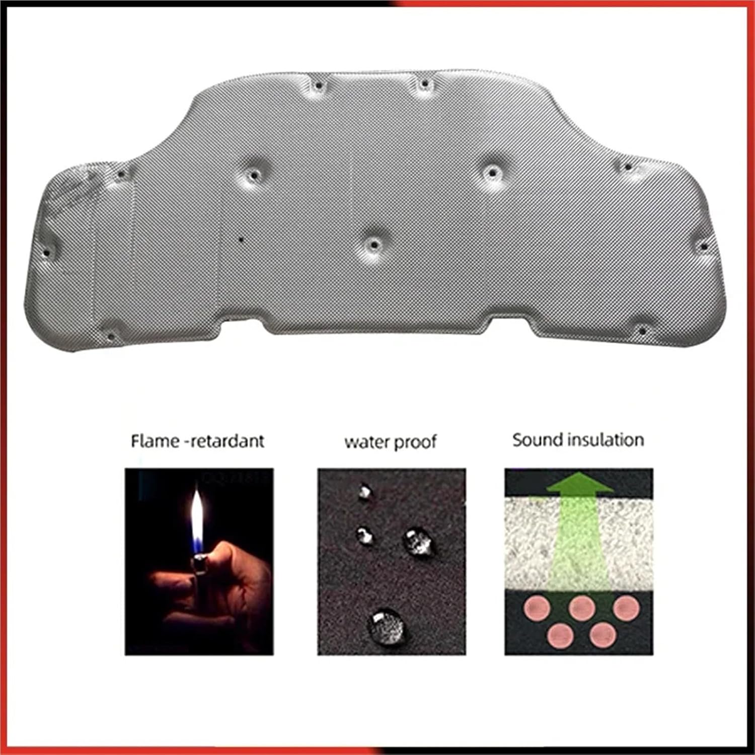 2019-2021 Soundproof Heat Sound Insulation Cotton Pad Compatible For Mercedes GLB200 180 X247 2019 2020 2021 Accessories Cover Mat(Orange)