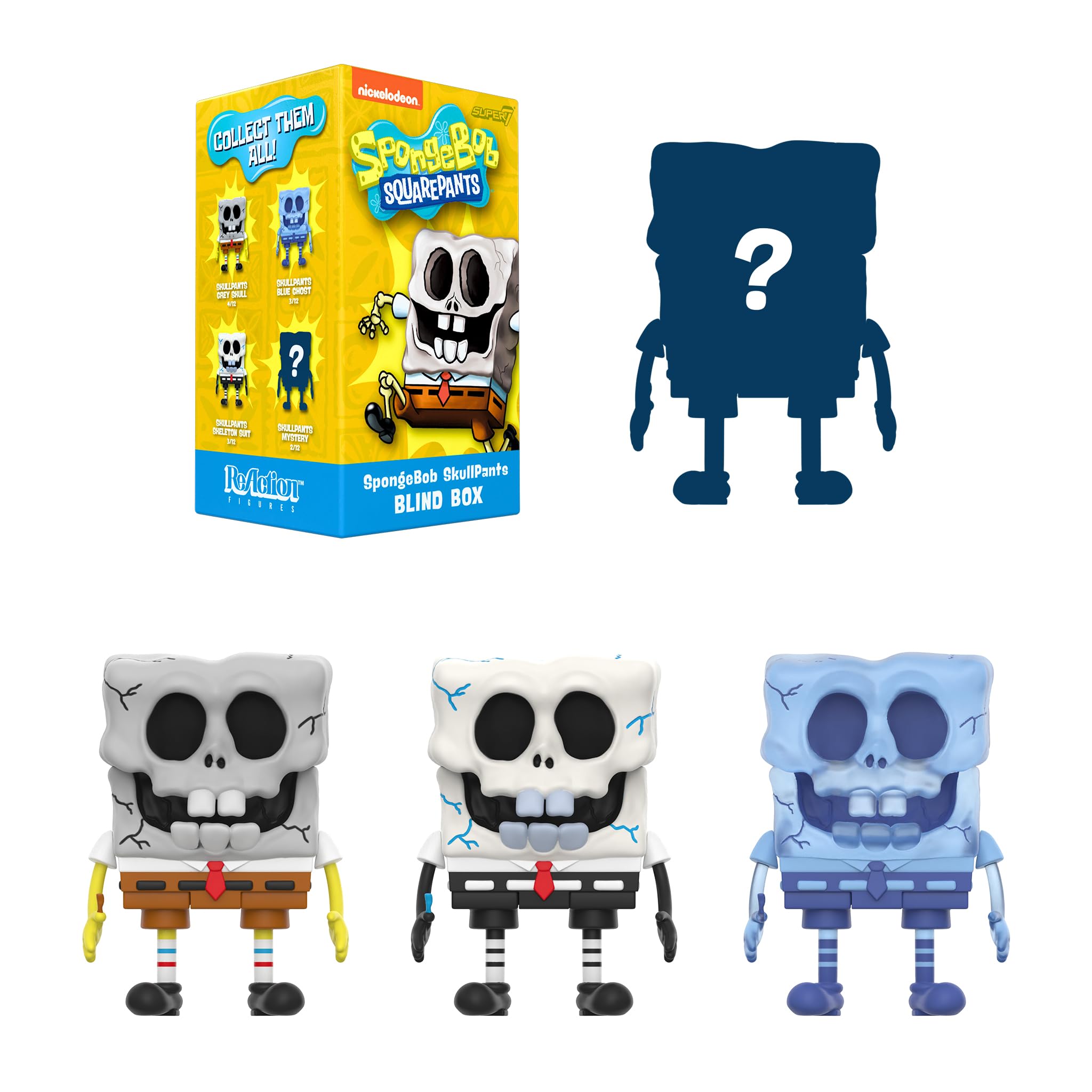 Amazon.com: Super7 Spongebob SkullPants Blind Box Flat - (12 Pack