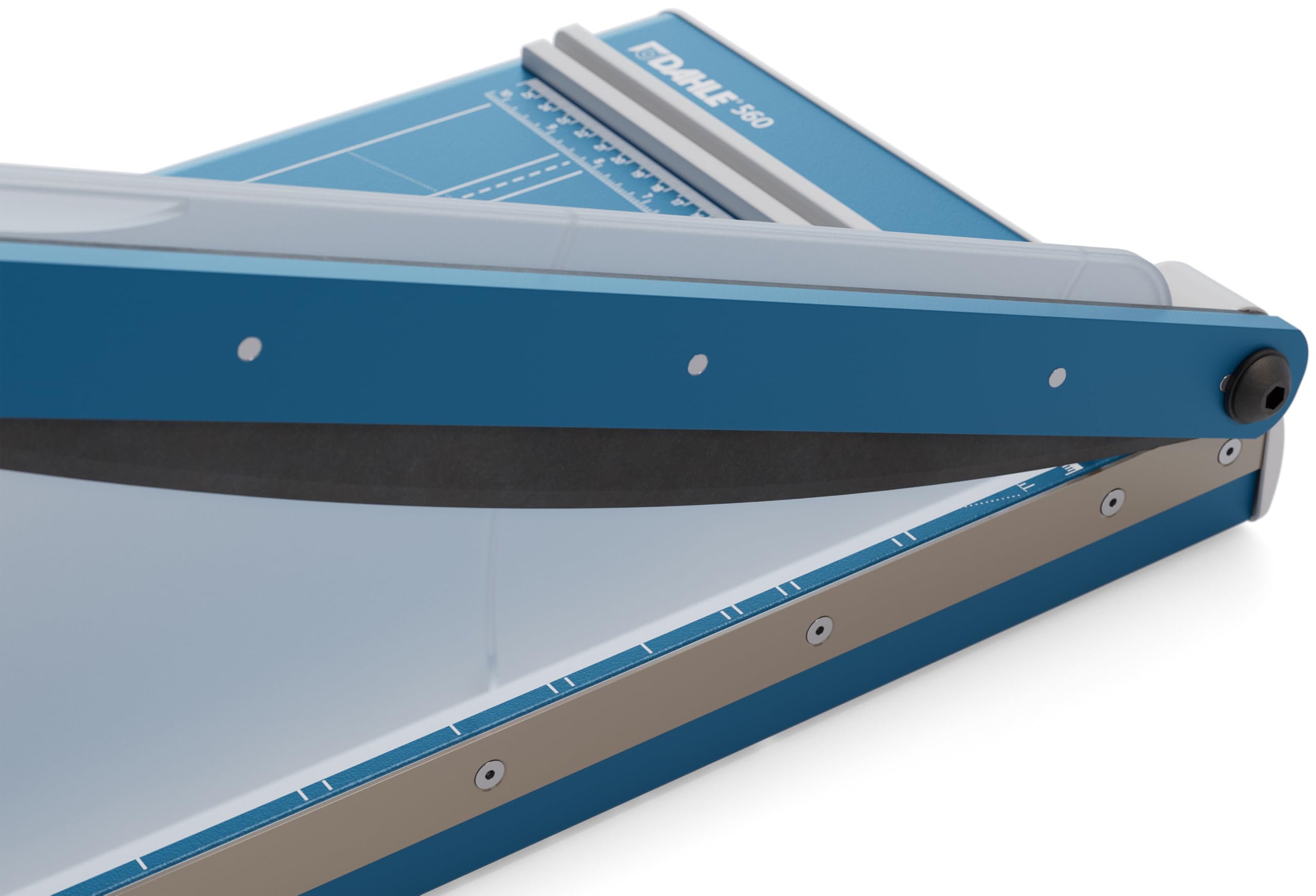 Dahle Cisaille 560 (Capacité de Coupe jusqu'à 25 Feuilles, DIN A4, 340mm de Coupe, Lame Affûtée, Pression Manuelle) Bleu