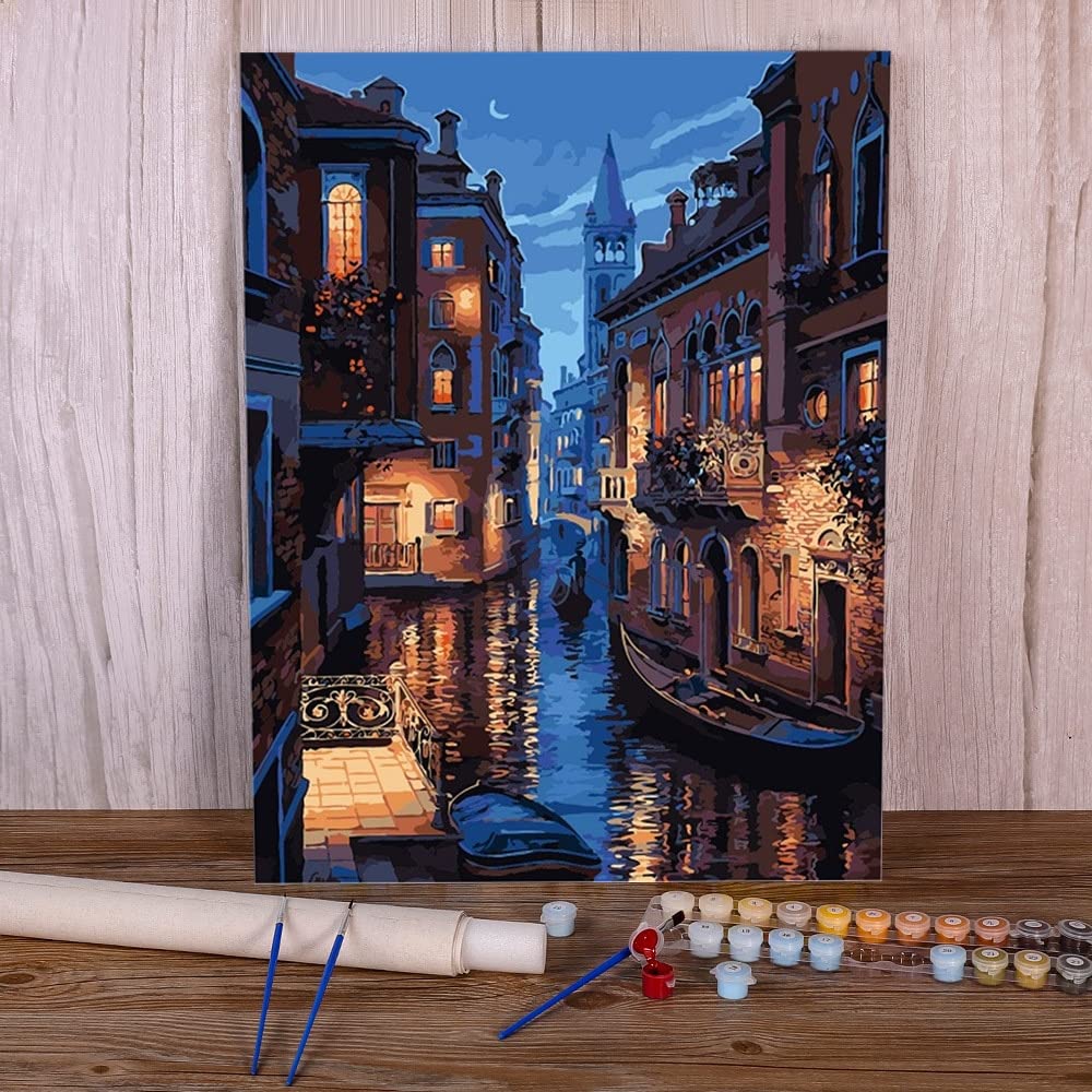 Amazon.co.jp: 数字で描く数字で描く風景街並み数字で描く絵画セット