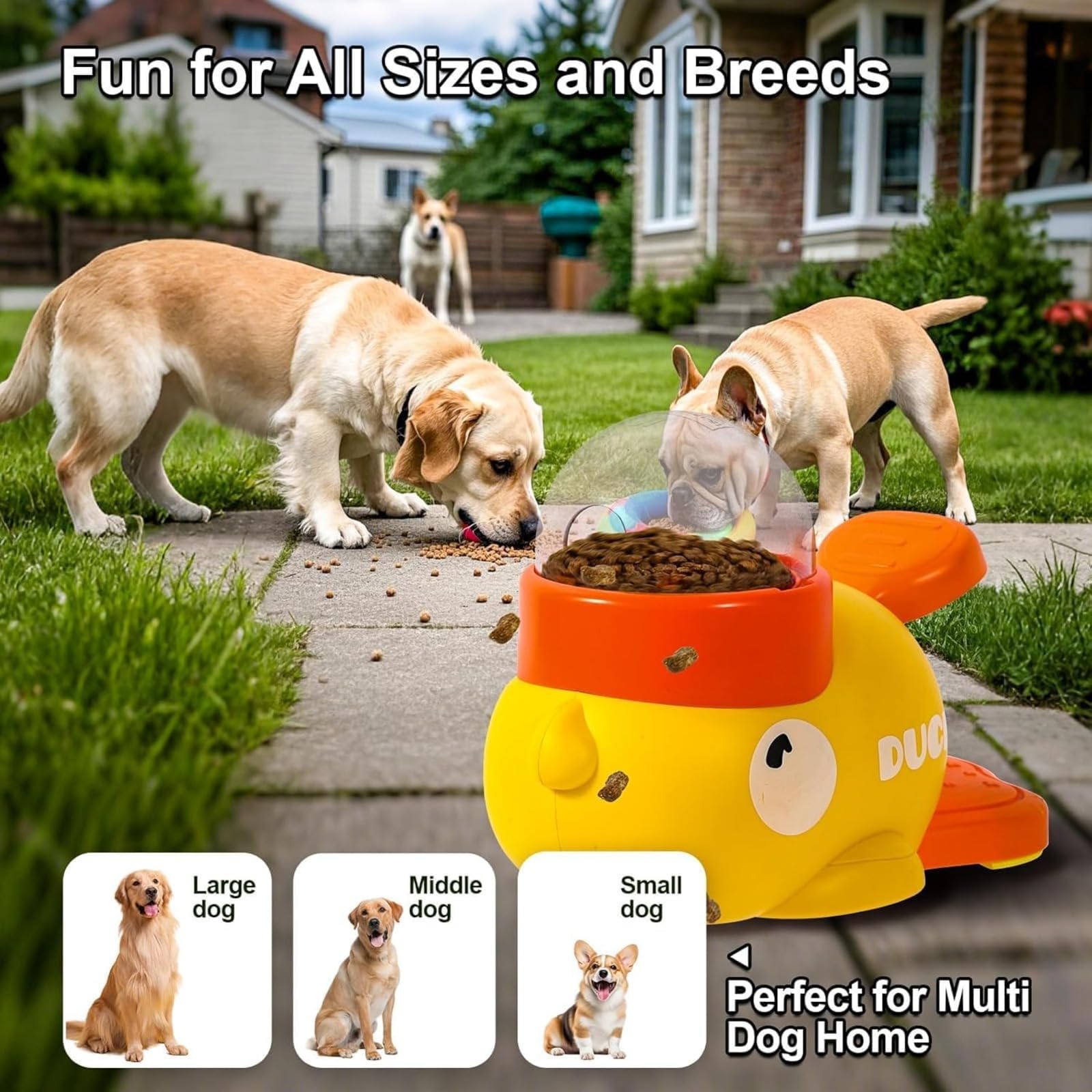 Dispensador de alimentos para perros, juguete interactivo de alimentación lenta para perros, rompecabezas de estimulación cerebral, juguetes para el aburrimiento, perros pequeños y medianos, antigoteo