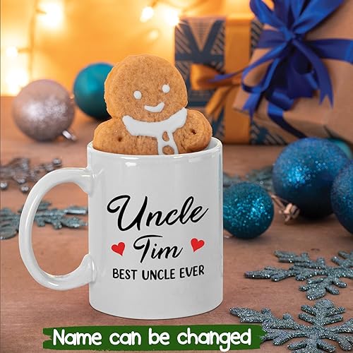 Miniatura 2 de Tazas de café de los tíos  Tazas personalizadas con nombre Best Uncle Ever  Taza de café personalizada para tíos  Taza de té personalizada para tíos