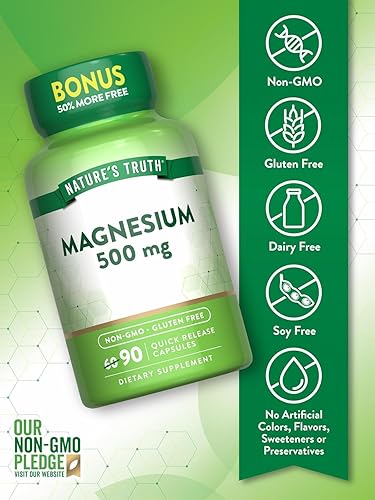 Miniatura 2 de Nature's Truth Óxido de magnesio 500 mg (paquete de 2)