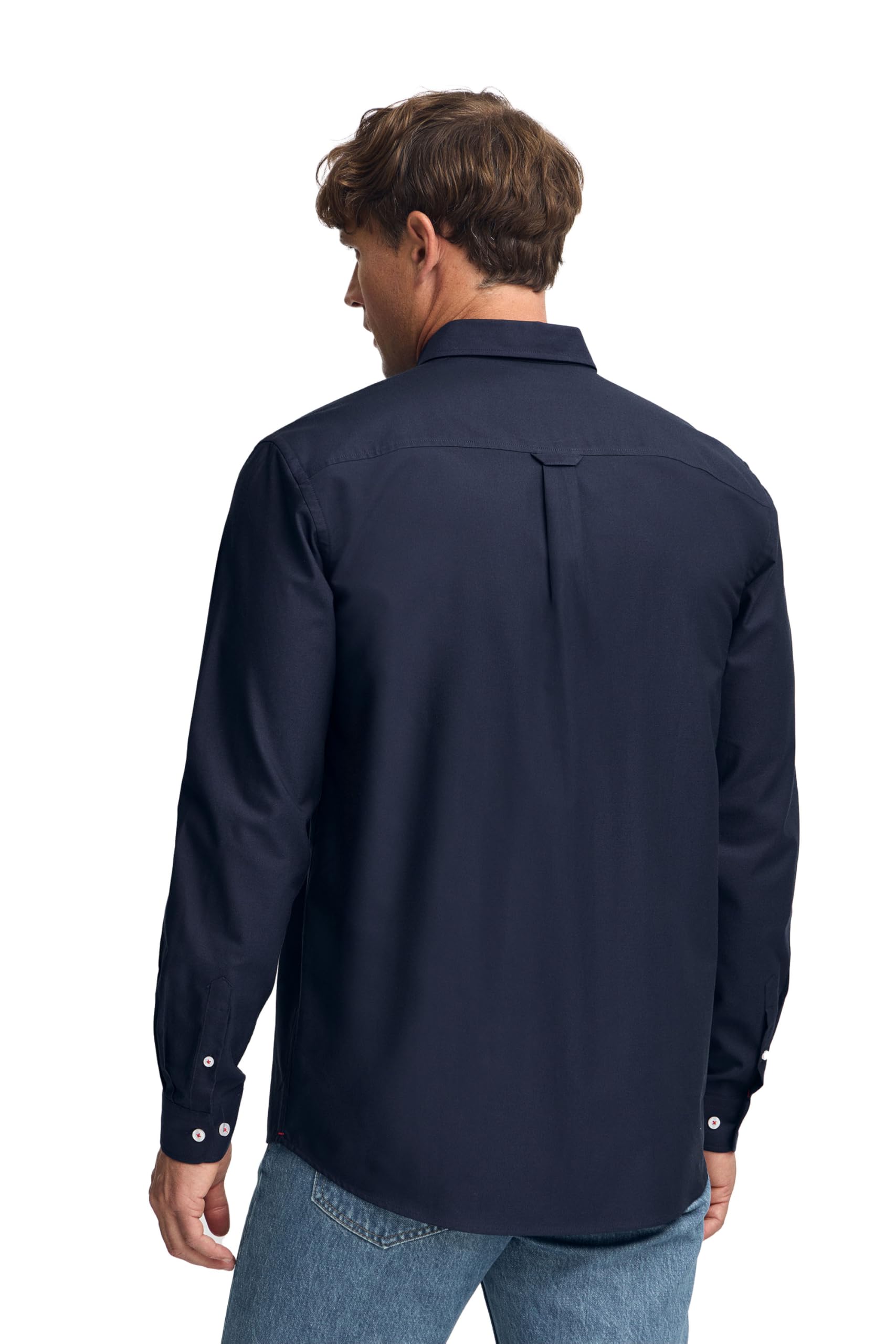 Polo Club Camicia Oxford Uomo con Logo Ricamato 100% Cotone