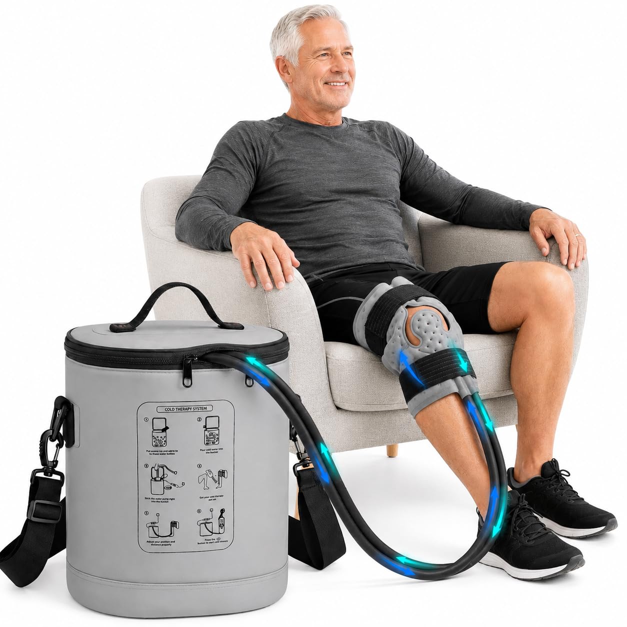 Ice Machine for Knee Pain - Portable Cold Therapy -9