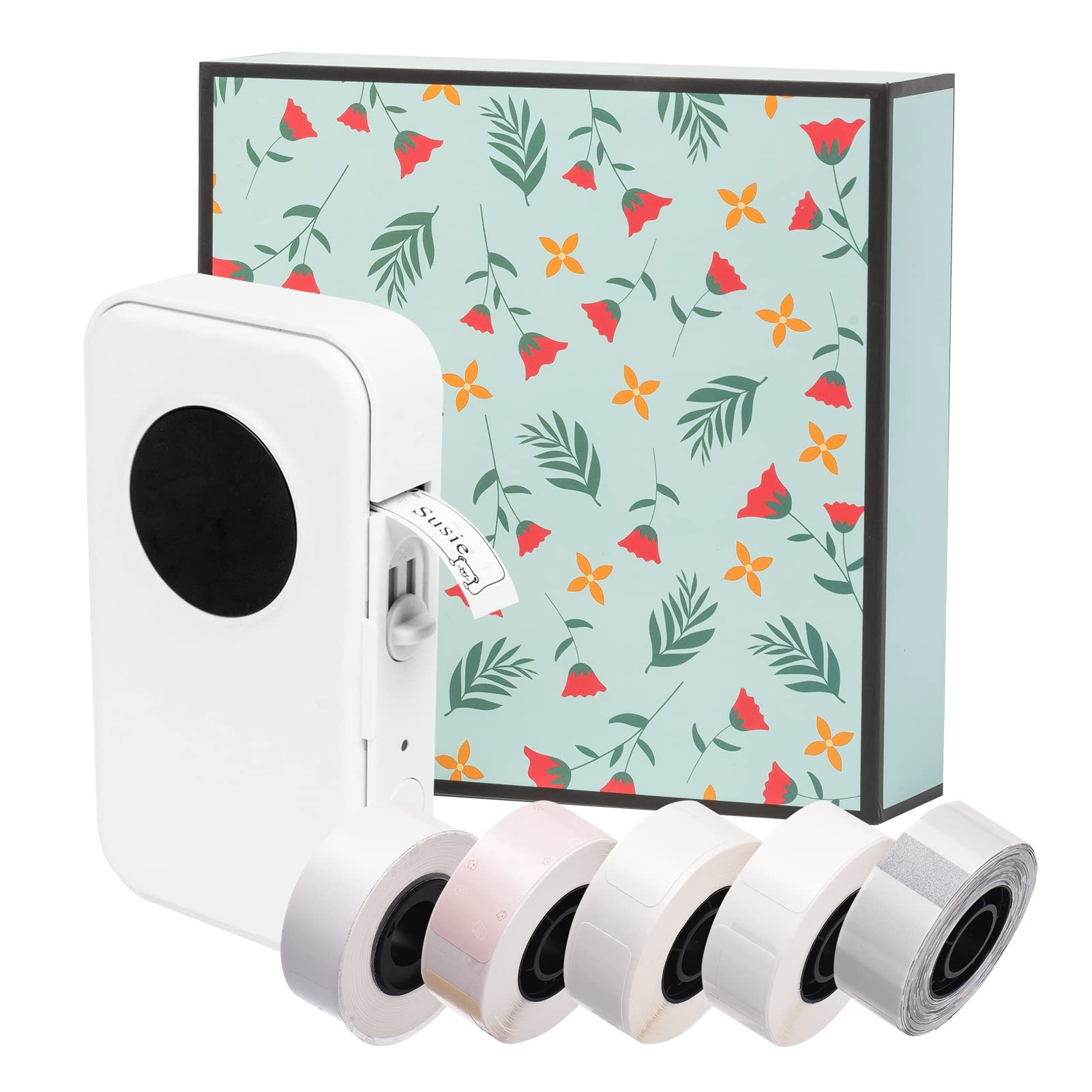 D35 drukarka etykiet mini termiczna drukarka etykiet kieszonkowa maszyna wszystko w jednym BT Connect samoprzylepna etykieta DIY data dziennik nauka naklejki etykietowanie z 5 rolkami etykiet