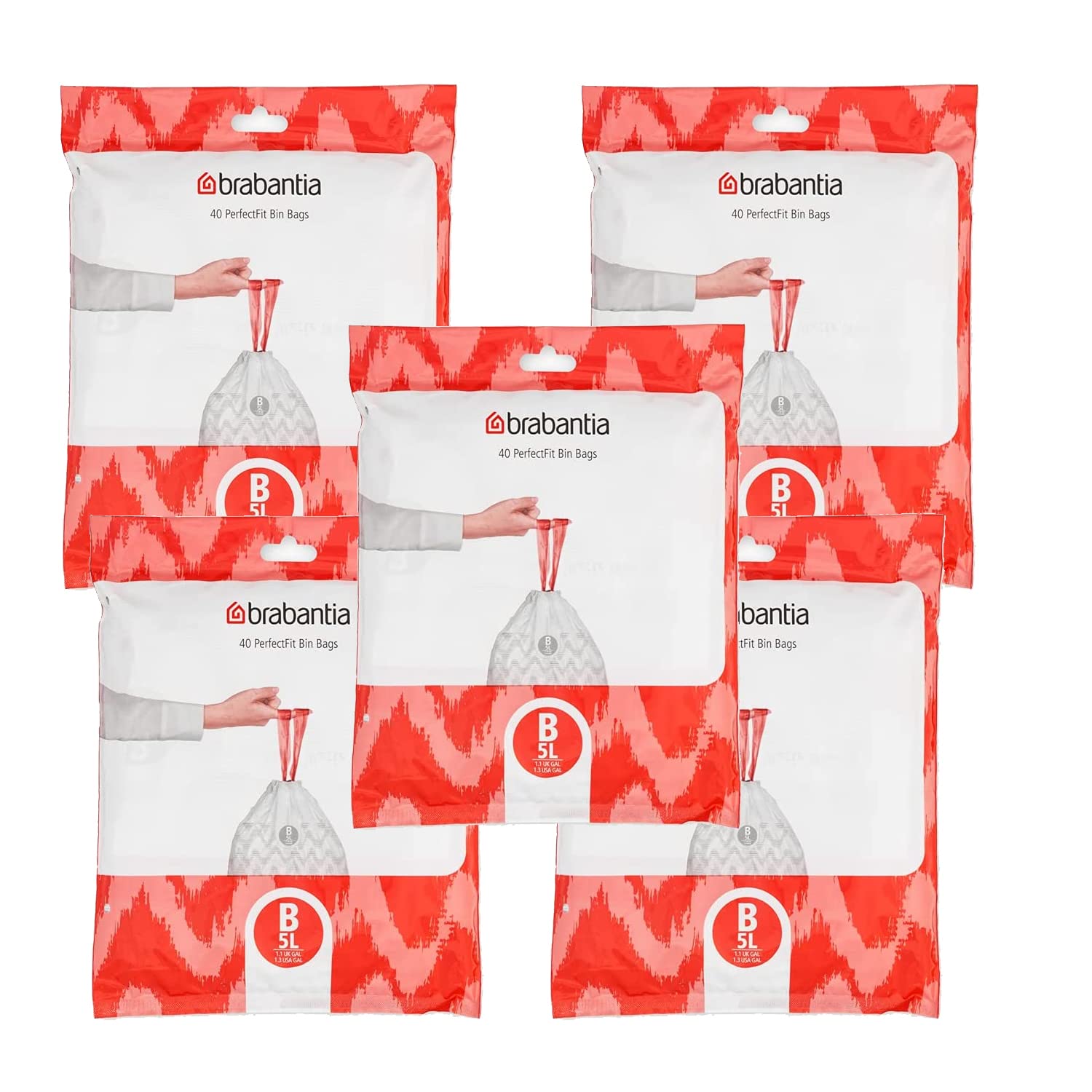 Brabantia Bolsas de Basura PerfectFit (Código L/40-45L) Extra Resistentes Bolsas con cinta de cierre (40 Bolsas) — view 31