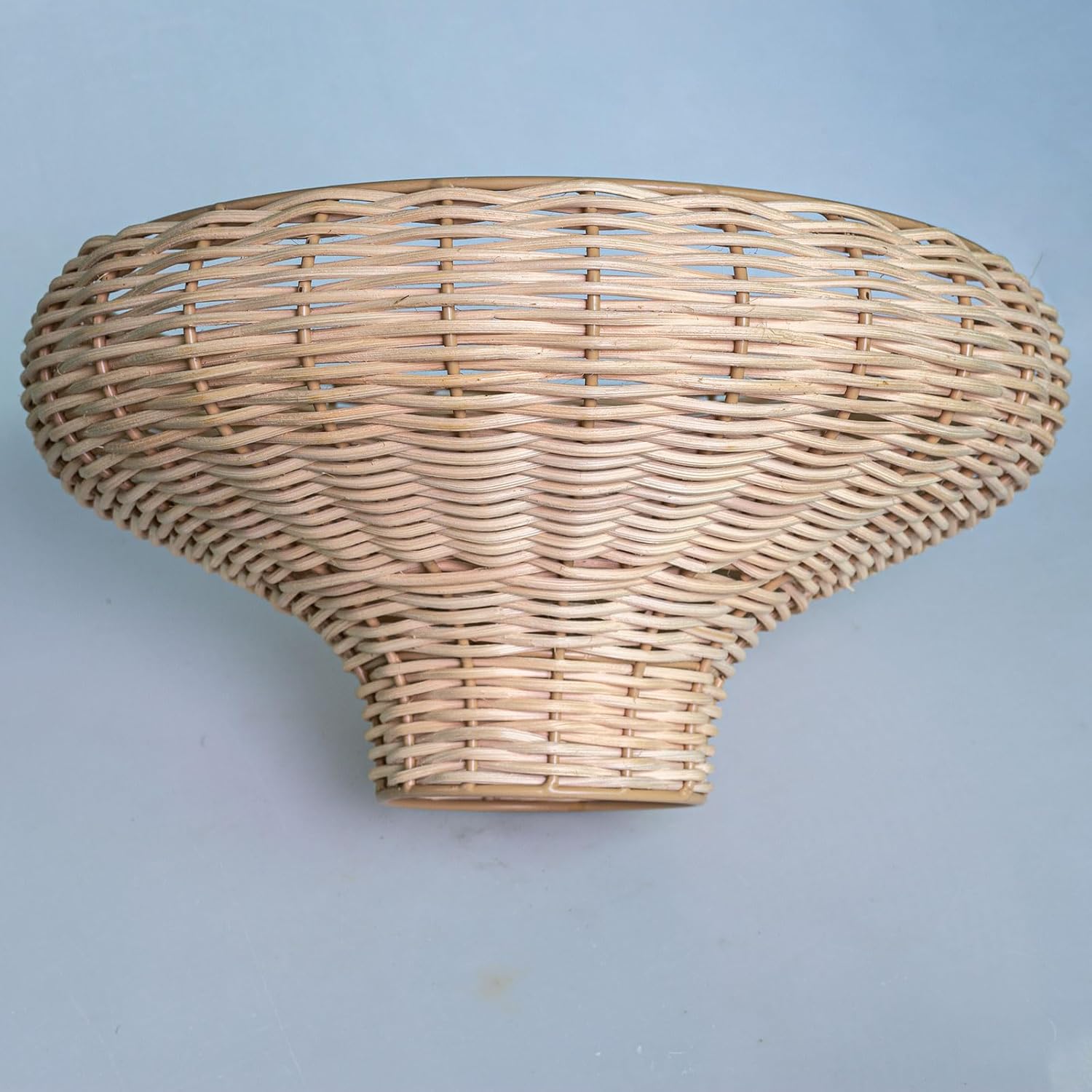 Woven-wicker Hanging Lamp shade,boho replacement lampshades, Chandelier/Ceiling/Table/floor lamps shades lamp covers,Chic rattan lampshade for Kitchen Island Bedroom Hallway, Cream